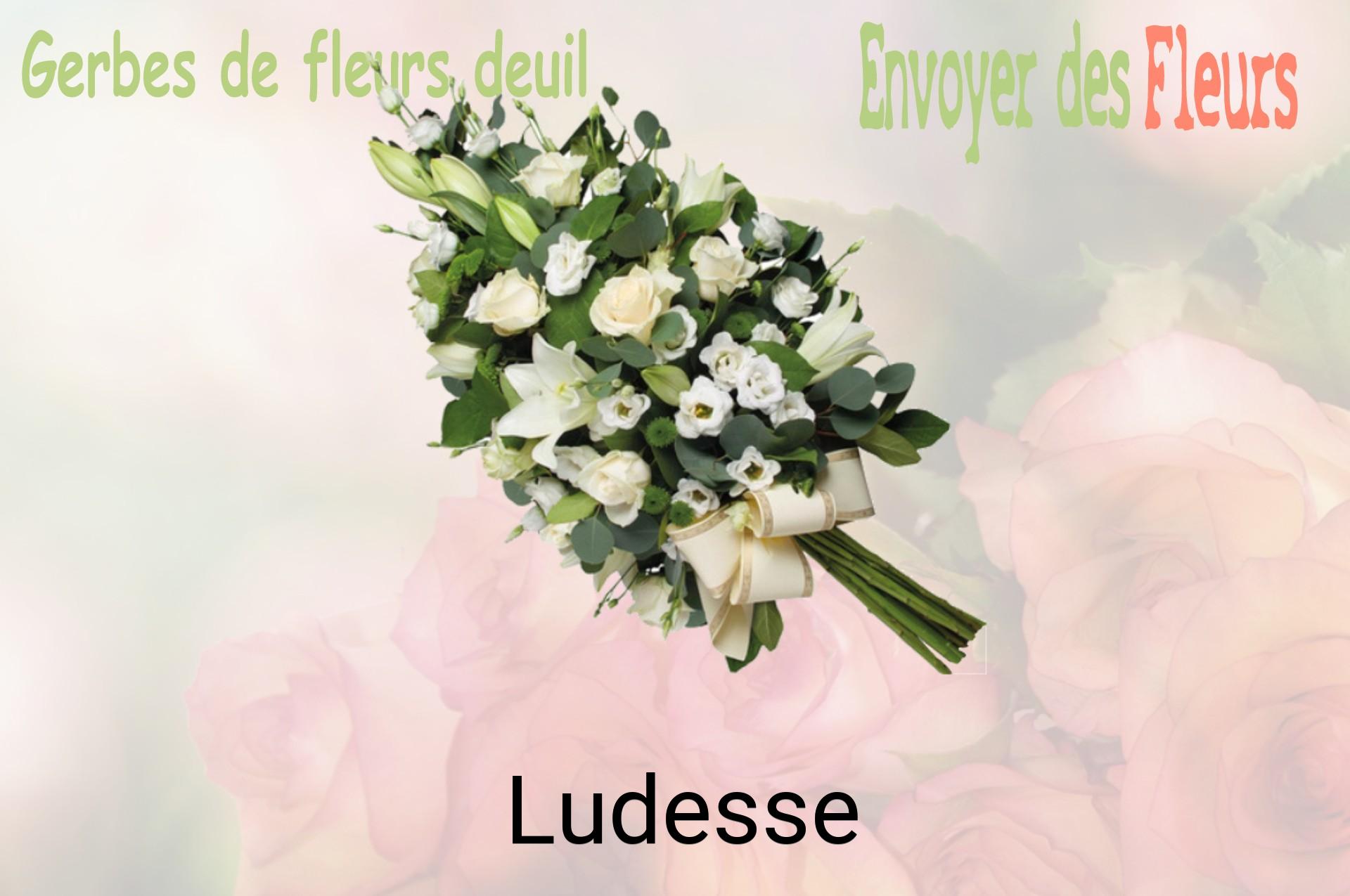Gerbe de fleurs de deuil livrée à Ludesse
